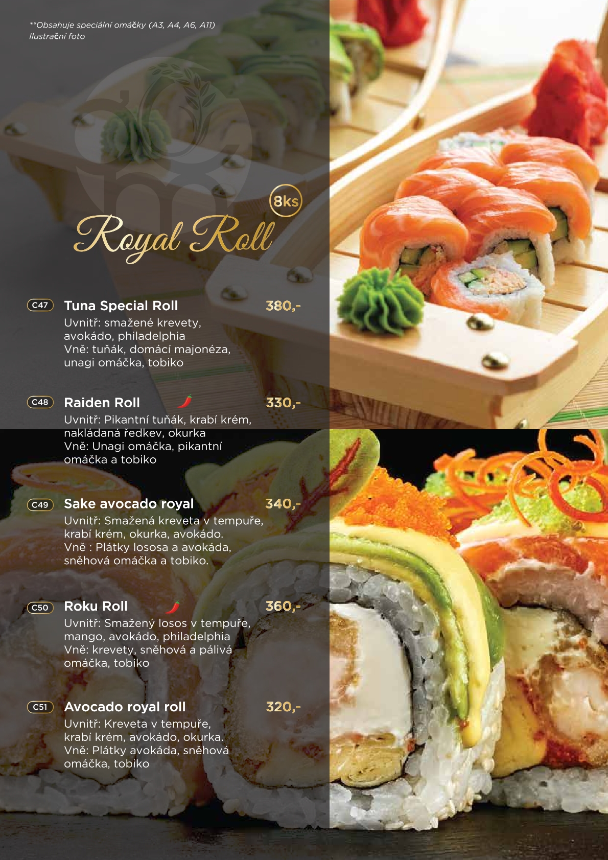 Royal Roll – Luxusní sushi rolky pro výjimečný gurmánský zážitek